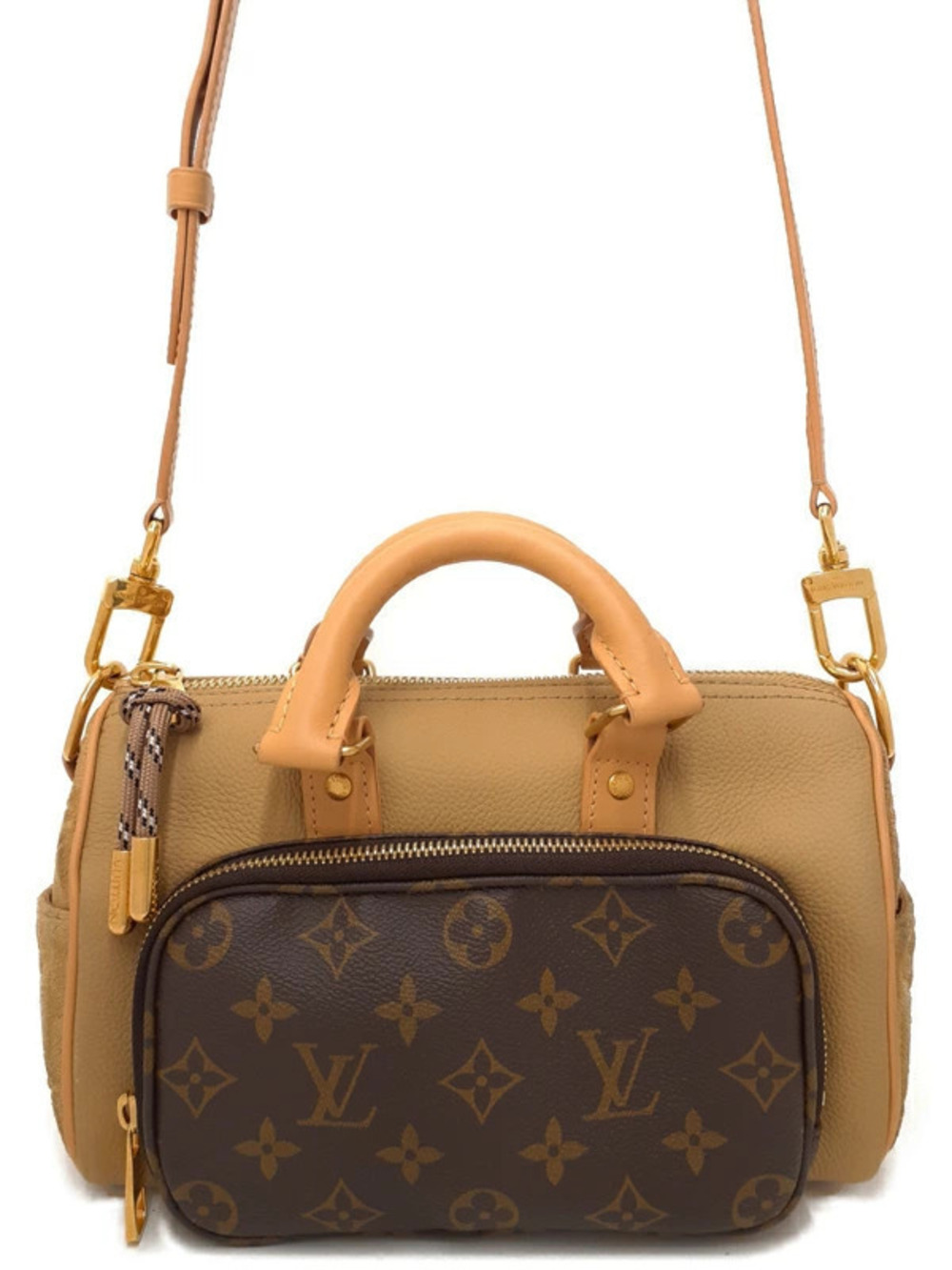 Louis Vuitton Keepall Bandouliere Bag Travel Bag Leather Brown